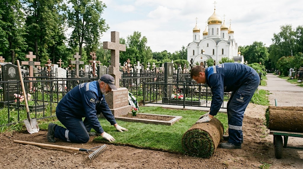 Расстилка газона