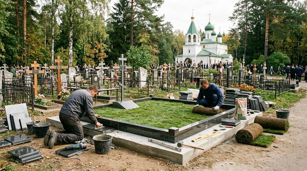 Бетонная полоса по периметру участка с внутренним заполнителем